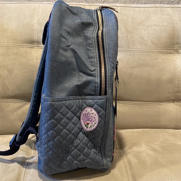 Vera Bradley Patched Denim Look Backpack - Picture 5 of 8